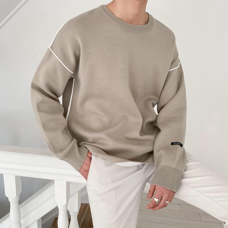 

Men's Sweaters Sweater Men's Tide Brand Loose Round Neck Autumn And Winter Korean Ins Trend All-match Bottoming Shirt JacketMen's Ol, Khaki