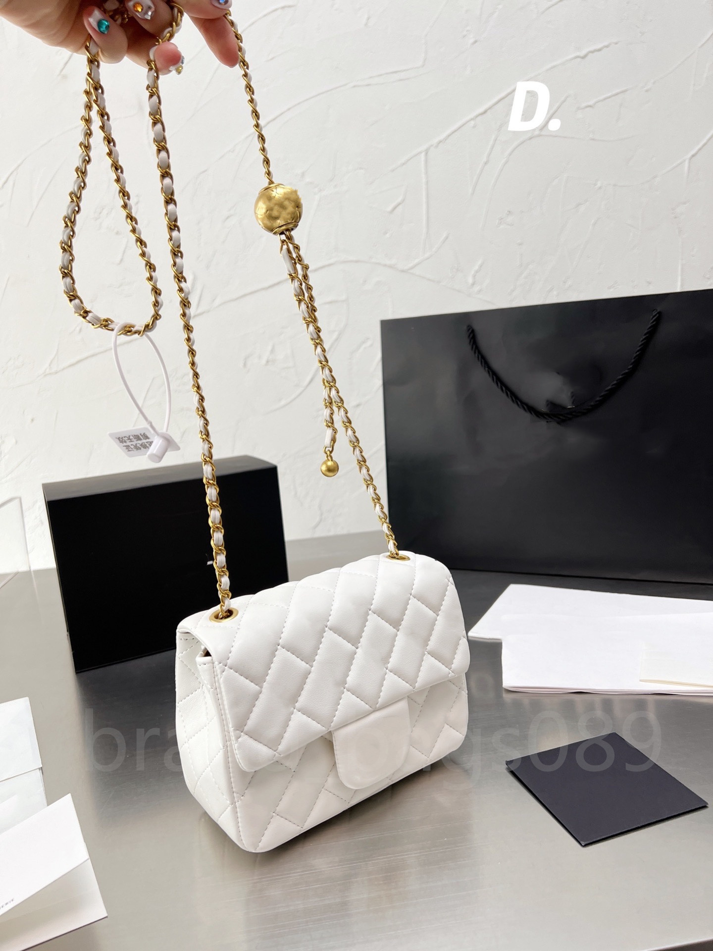 

2022 New Arrival High Quality Shoulder Bag wholesale Chain Lady golden balls bags Flap lambskin Messenger Bag Luxury Designer Ladies Fashion Evening wallet 17cm, Box