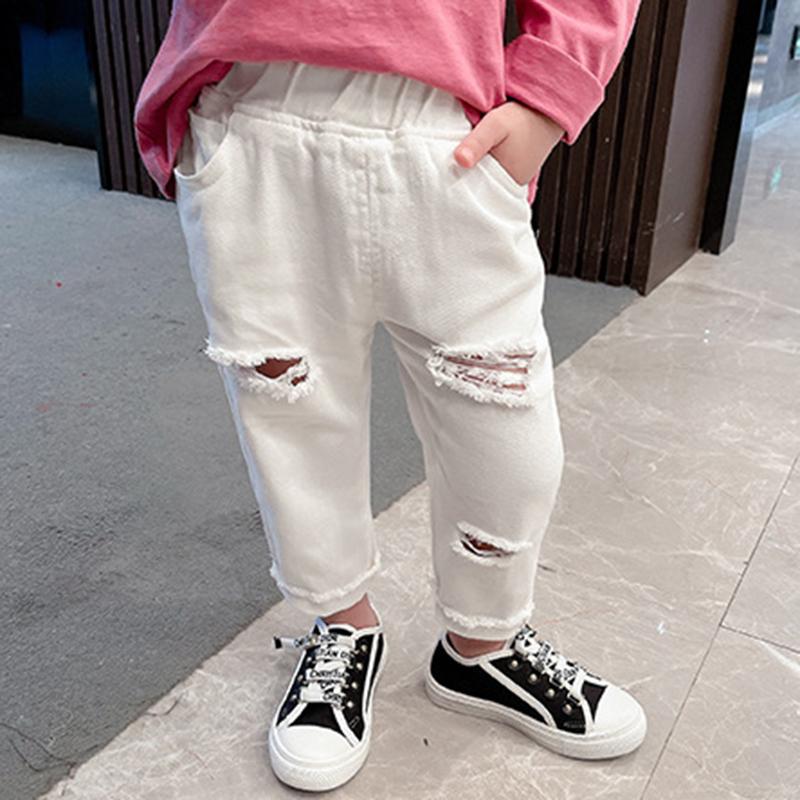 

Jeans Casual Boys Girls Pants Spring Autumn Baby 1-6yrs Children Clothing Kids Ripped JeansJeans, Kbx003x beige