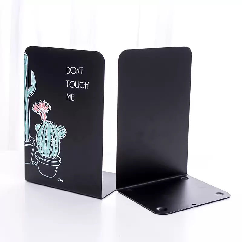 

Custom Metal L-Shaped Bookend,Book Stand Desk Accessories Provide Design Draft Customization Personalized Full-Printing Bookshelf Desktop Storage