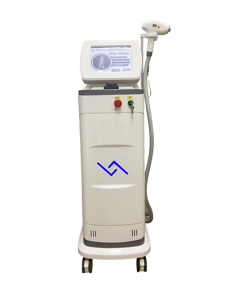 High quality 808nm Laser Hair Removal Machine with 3 wavelength directly Result supper cooling system painless permanent removed hair for all ski