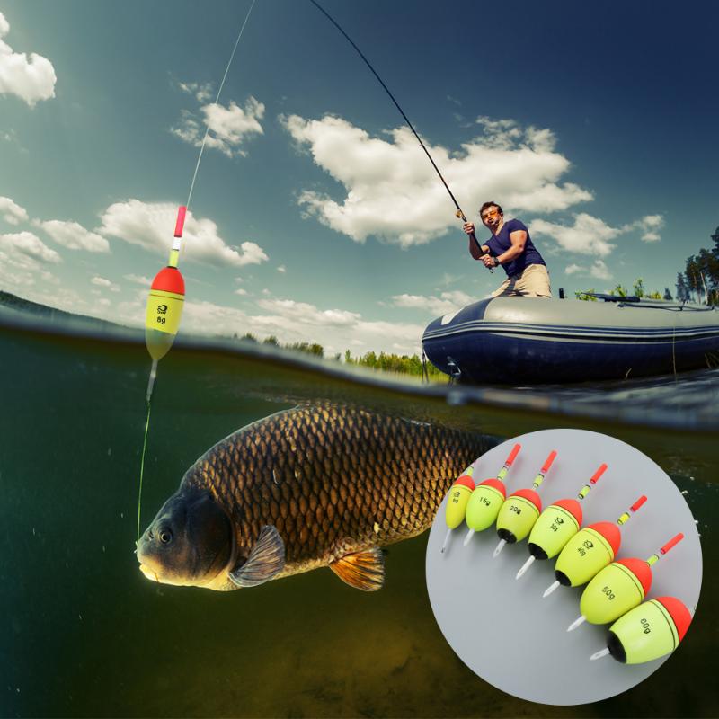 

Fishing Accessories 1pc EVA Luminous Night Float Light Stick Foam Plastic Bobber Sea Rock Striking Floats 8/15/20/30/40/50/60gFishing