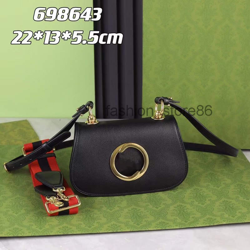 

Designer Bags Classic Women's Handbag Double G Metal Chain Leather Clutch Bag Shoulder Bag, Black (small)