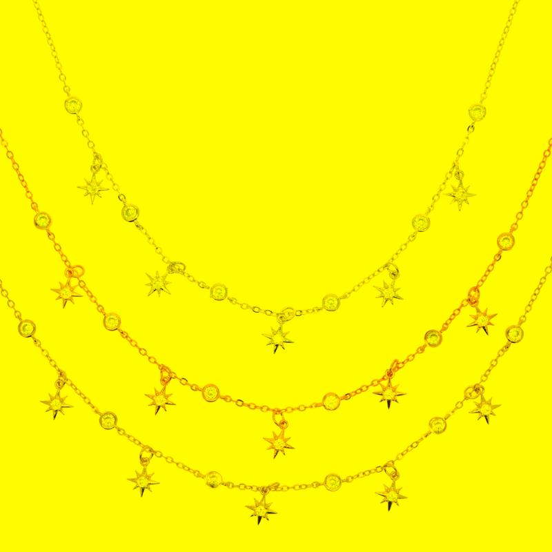 

Chokers Arrived Gold Silver Color Mini Tiny Cz Star Charm Wedding Choker Necklace For Women Delicate Party Gift Jewelry WholesaleChokers