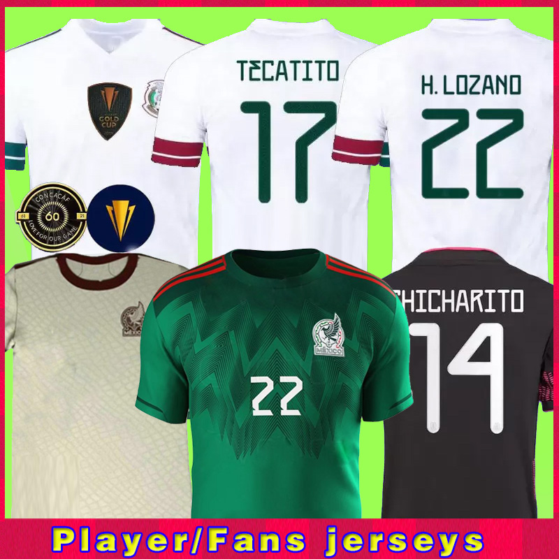 

Player Fans Version 2021 2022 Mexico Soccer Jersey green NEW National Copa America 21 22 23 CHICHARITO LOZANO GUARDADO CARLOS VELA RAUL Men Kids Women Football Shirts, Fans 2021 white