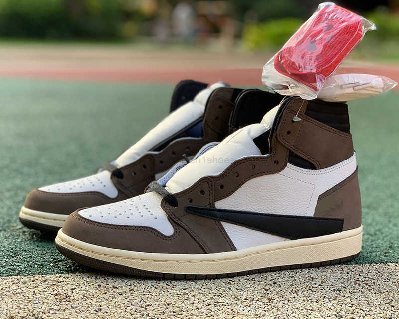 

Travis Scotts X Jumpman 1 Retro High OG Mocha Shoes Men/Women Outdoor Sneakers Sports With Original Box Fast Delivery, #1