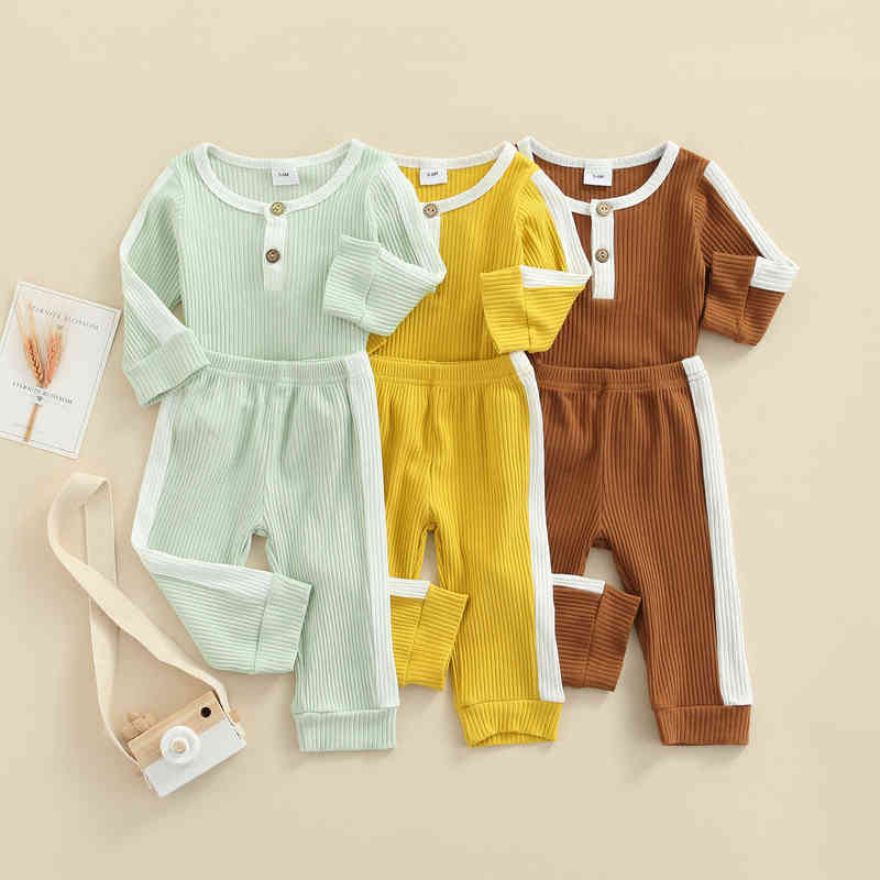 

Citgeett Autumn Baby Boys Girls Clothes Winter Patchwork Knitted T-shirts sPants Tracksuits Outfits Spring Clothing J220712