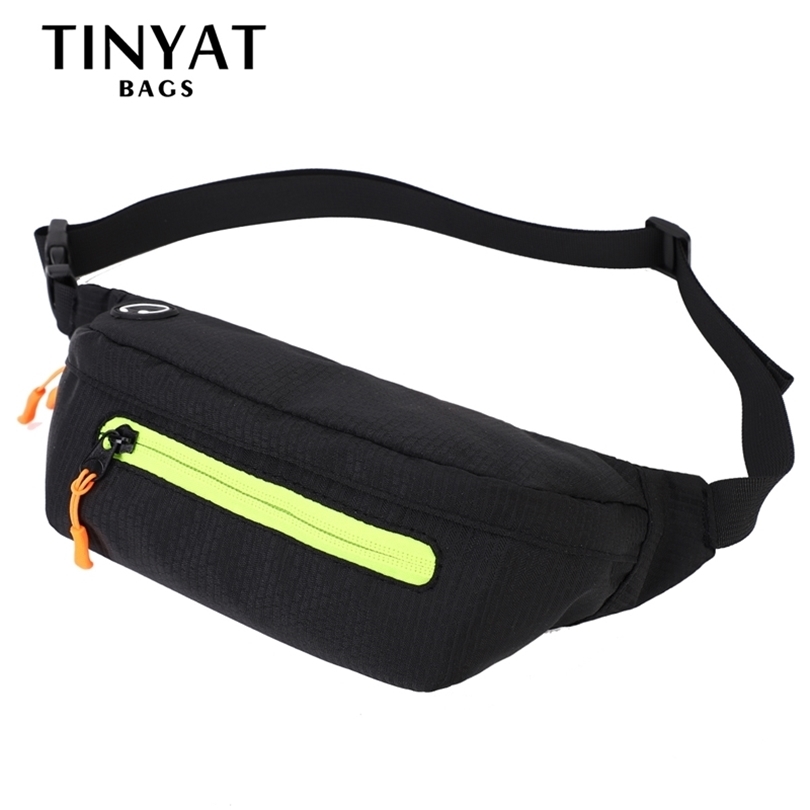 

TINYAT Men Male Waist pack Purse Casual Light Belt Pouch Canvas Travel Phone Fanny Banana Bag Hip 5 Pockets 201118, Dark grey