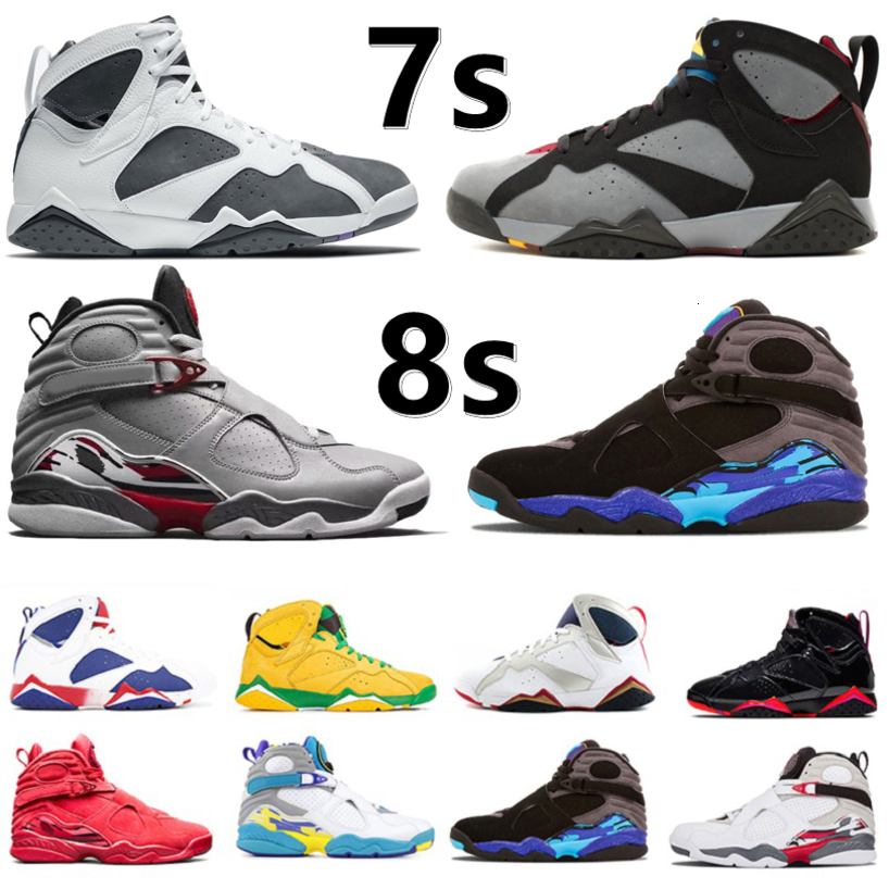 

with box Jordons Jumpman 7 8 Men Basketball Shoes 7s Bordeaux Topaz Mist Patent Leather Hare Flint 8s Aqua Raid South Beach Three Peat 3m Reflective Mens, Color#8