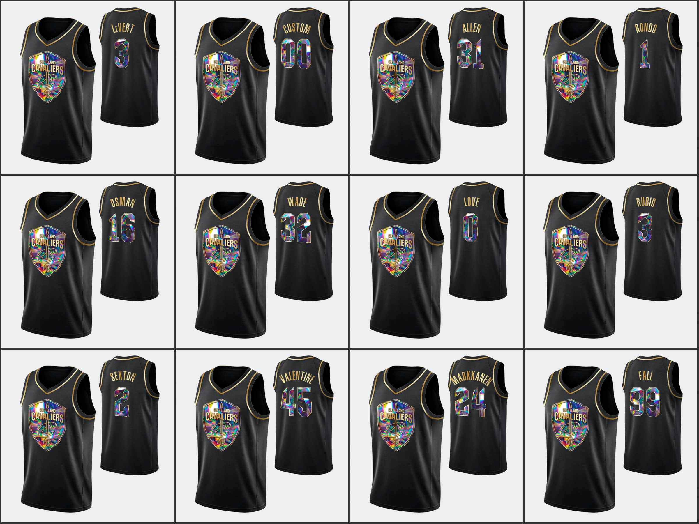 

Jersey Wholesale Custom Cleveland''Cavaliers''Ricky Rubio Cedi Osman Lauri Markkanen Kevin Love Tacko''NBA''