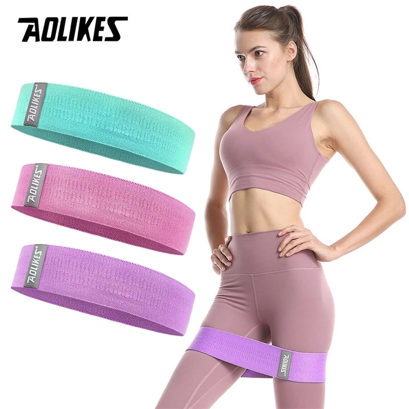 

AOLIKES 1PC Hip Band Yoga Resistance Band Wide Fitness Exercise Legs Band Loop For Circle Squats Training Anti Slip Rolling 220615, White