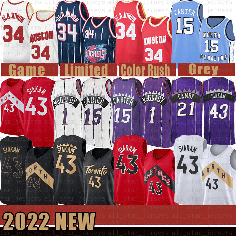 

Basketball Jerseys 34 1 Vince Carter Pascal Siakam Toronto''Raptors''Men Houston''Rockets''Men 15 43 Hakeem Olajuwon Tracy McGrady 509, Jersey