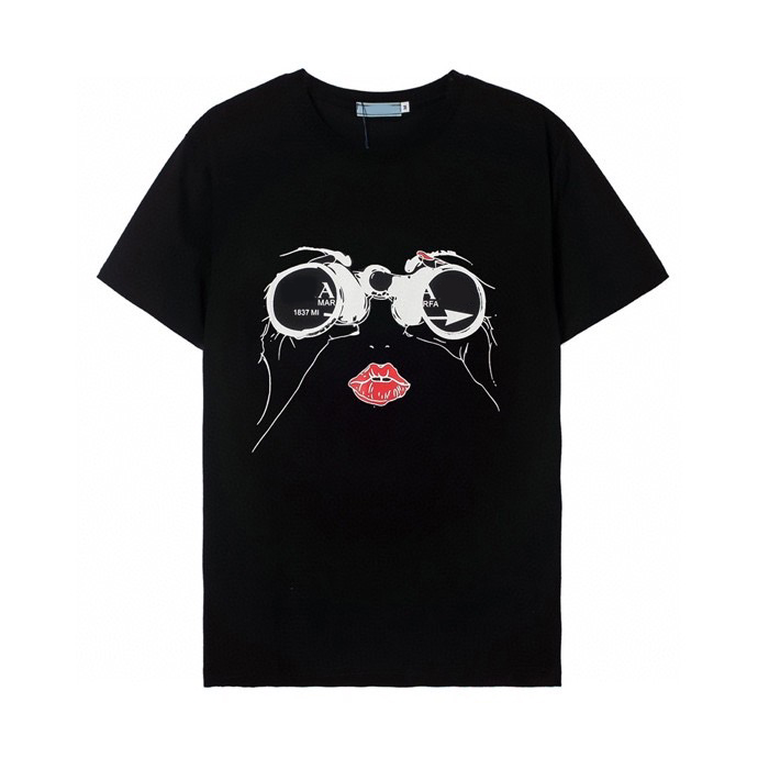 

New Europe & America Men's Luxuries Designers T Shirts High Quality Men Women Couple Casual Short Sleeve Mens Round Neck letter printing Shirts A5, Black