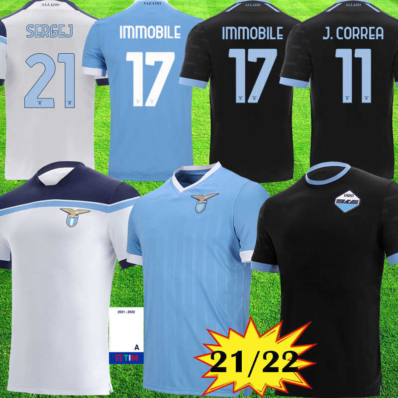 

21 22 Lazio soccer jerseys 2021 2022 LAZ anniversary football shirt LUIS ALBERTO IMMOBILE SERGEJ Men Kids kits maglia da calcio, League third