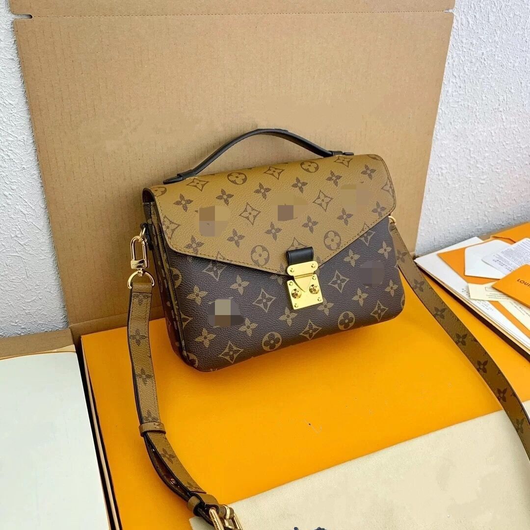 

LOUIS VUITTON LV High Quality Bag Handbag women Sale Discount Genuine leather match pattern Date code Serial number Shoulder damier letters plaid, Red embossing