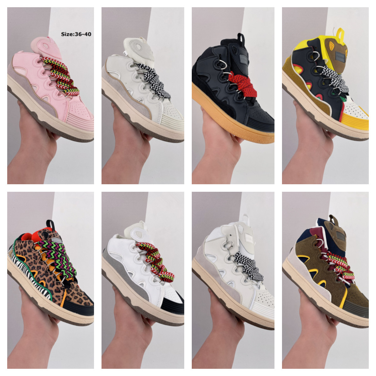 

Womens mens NiZZA x LANVINS designer casual shoes Curb Bumpr Bur House Fashion low top sneakers Catwalk Stitching Color Loafers Breathable running shoes size 36-44, Do not choose;other color;contact me