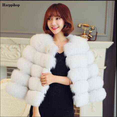 

Harppihop Women Warm Real Fur Coat Short Winter Fur Jacket Outerwear Natural Blue Fur Coats for Women C-423 T220816, Silver