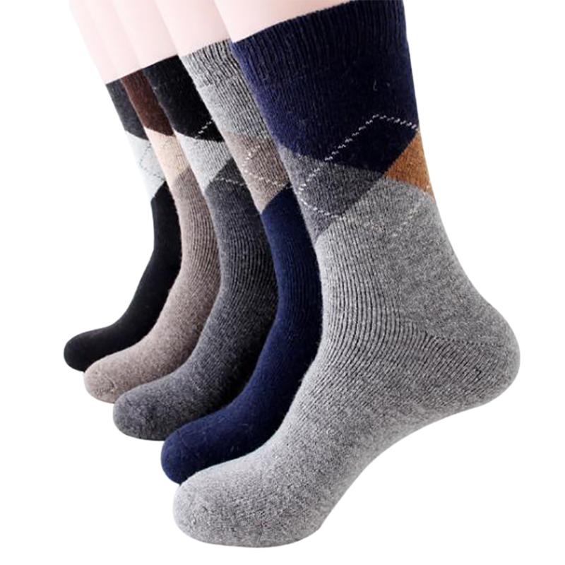 

Men's Socks 12 Pairs Men 80 Gram Thick Wool Male Long Tube Warmer Snow Sox, Black
