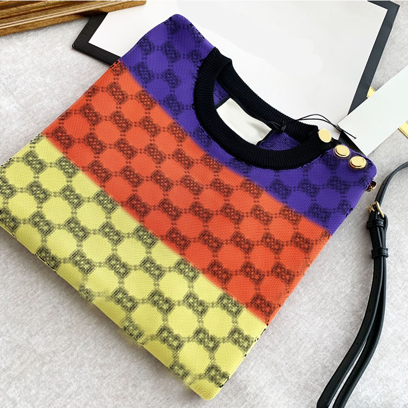 

New 2022 Summer Women's Knits Round Neck short Sleeve Casual Sweater Knitting Women Stripe Letter Loose Ladies Pullover, White