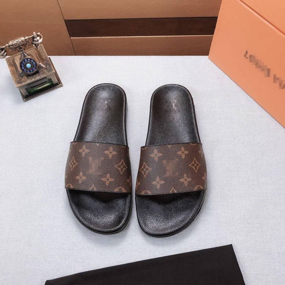 

GGs Lvs Louiseity Viutonity Sandals Men Women Sandals Slide Flip-Flop Stripe Slides Summer Beach Slippers Polka Print Classic Mens E Shoes