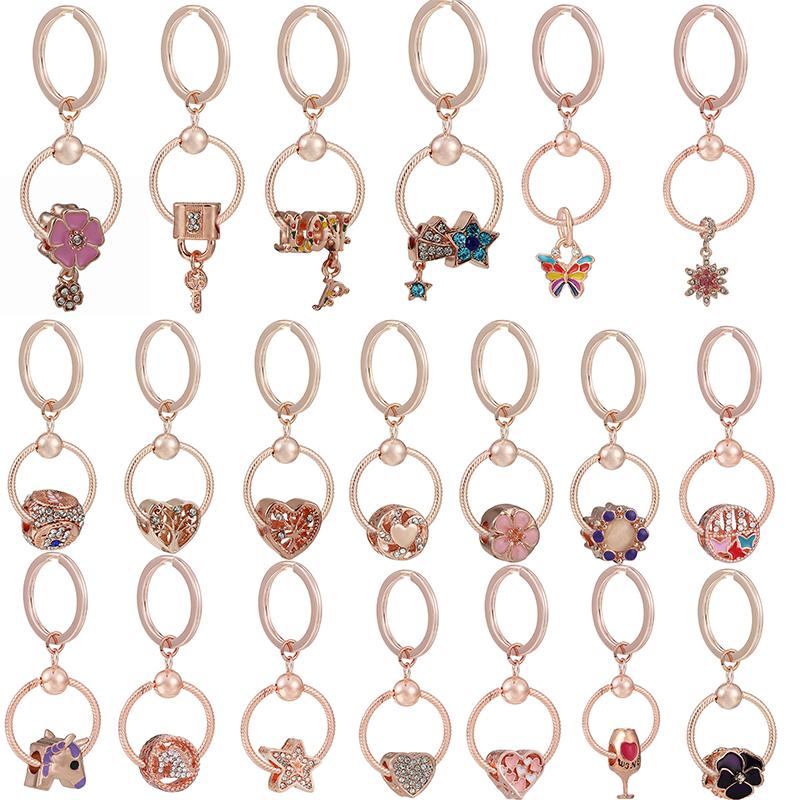 

Keychains Cute Keychain Star Heart Flower Key Ring Garden Chains Souvenir Gifts For Women Men Handbag Accessorie Jewelry GiftKeychains