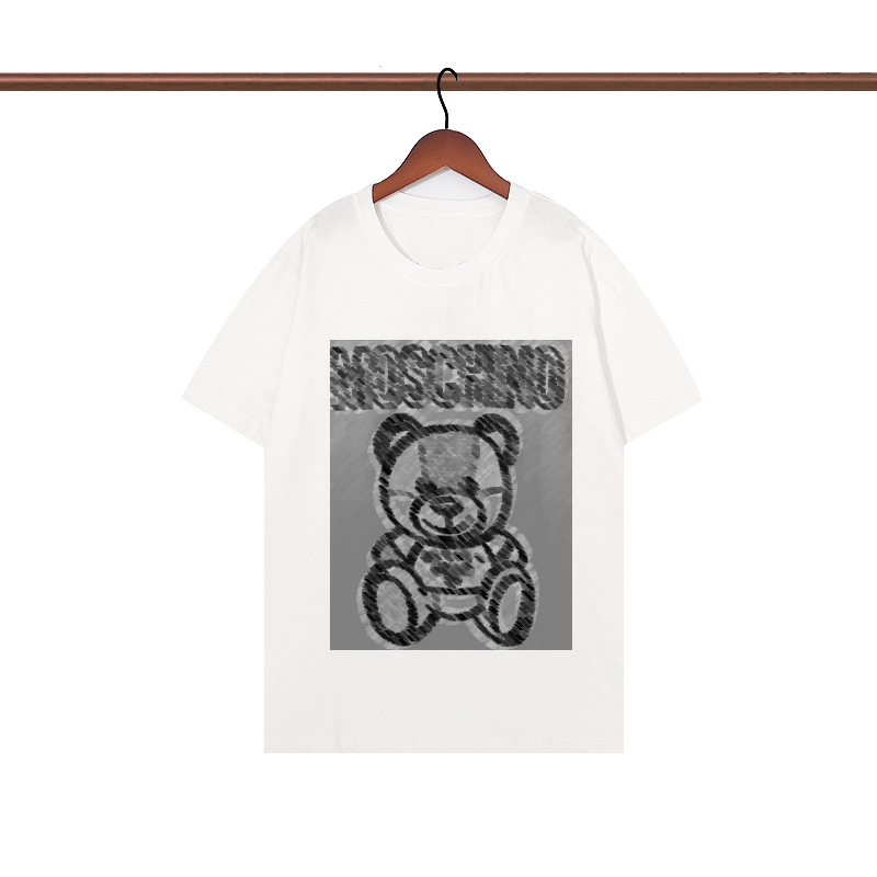 

Women' T -Shirt New European And American Tide Brand Cartoon Bear Printed Short -Sleeved Jacket Short -Sleeved Lovers Fashion Trend, White