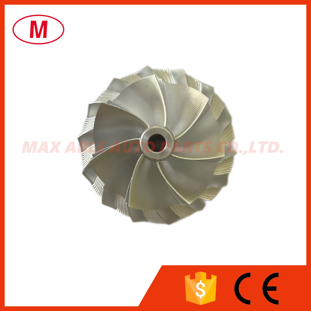 

RHF5 48.75/67.50mm 7/7 blades Forward Turbocharger Turbo Billet compressor wheel/Aluminum 2618/Point Milling wheel for Turbocharger Cartridge/CHRA/Core
