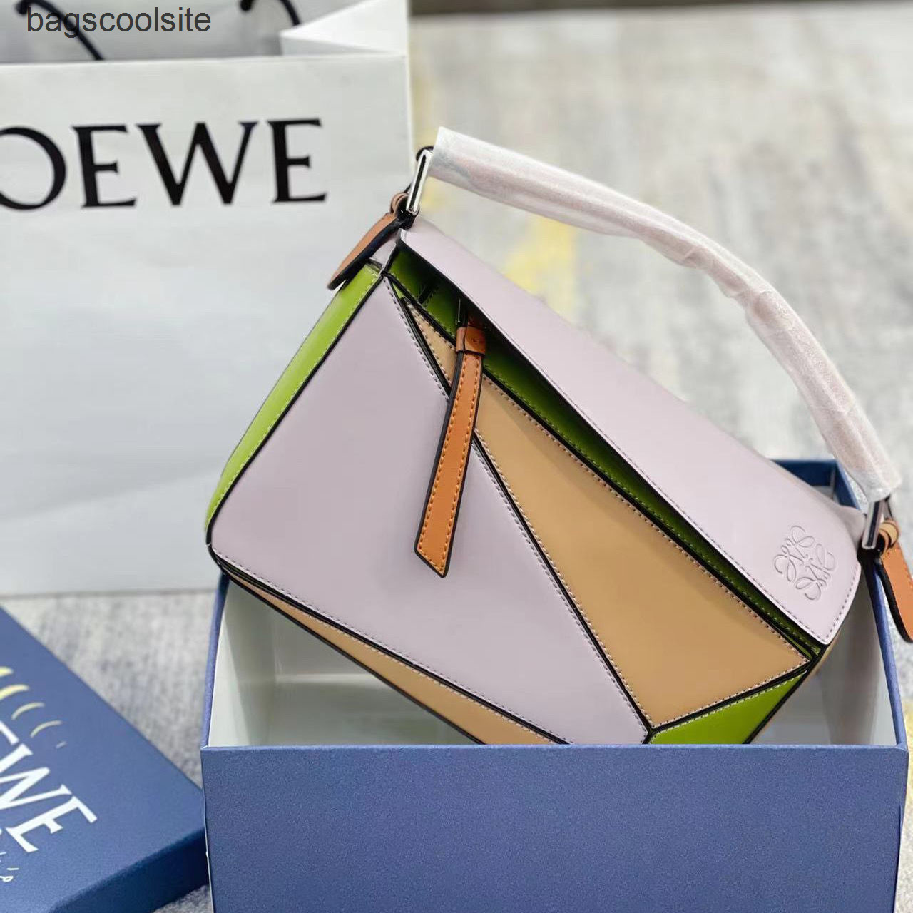 2022 Sac de créateur simple en cuir loews femme petit puzzles sac à main sac à main 24 cm 3jdc