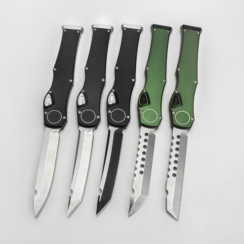 

High Quality MT Auto MicRot Automatic Knife H VI Single Action D2 Steel Knives Tactical Hunting Tools Survival Camping Gear Pocket EDC CNC Aluminum Handle K Sheath