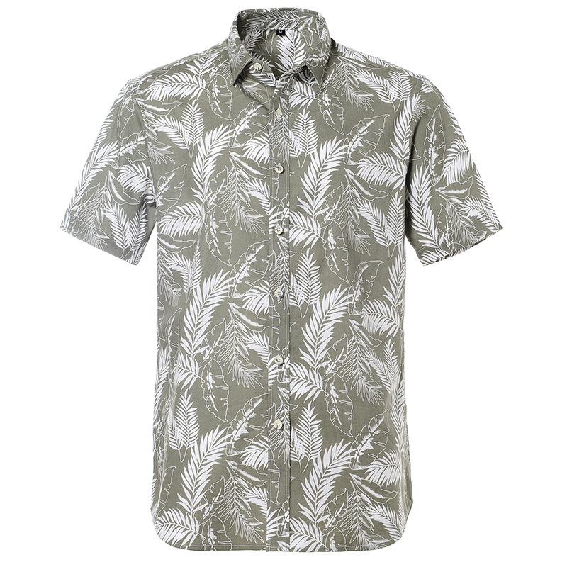 

Men's Casual Shirts Summer Fashion Beach Hawaiian Shirt Mens Brand Slim Fit Printing Short Sleeve Men Holiday Flower MaleMen's, 8016-5