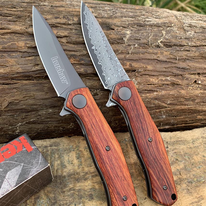 

folding knife kershaw 4020 knife 8CR13MOV and Damascus blade camping EDC tactical outdoor high quality tool3385