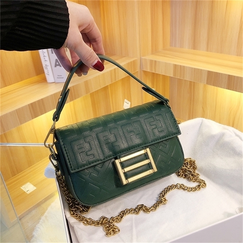 

Handbag Trendy Handbags Embossed Letter for You Net Red Portable Square bags factory outlet, Green6