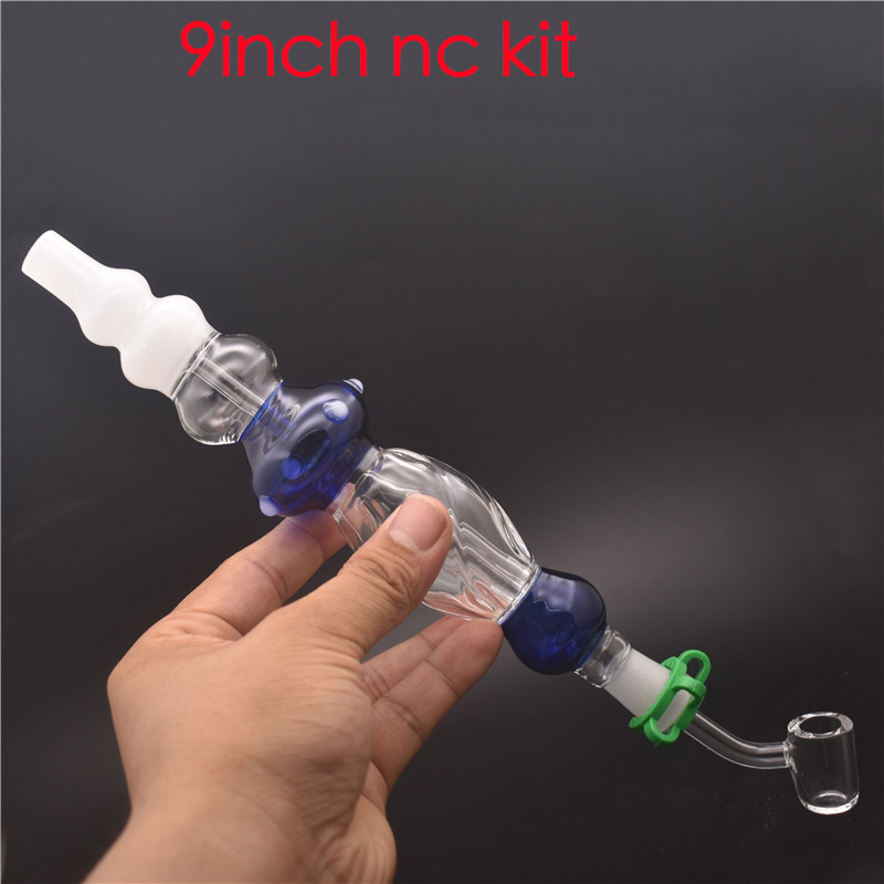 

Thick big 9inch Smoking Accessories Nectar Collector Kit with quartz banger nail 14mm Glass NC Kit Inverted Nail Oil Rig Concentrate Dab Straw Water bong