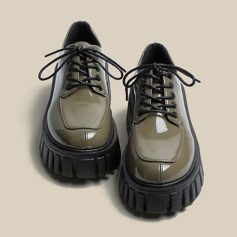 

Dress Shoes Platform Women Lolita Retro Oxfords Mary Jane School Moccasins Jk Student Girls Kawaii Low Heel, Green