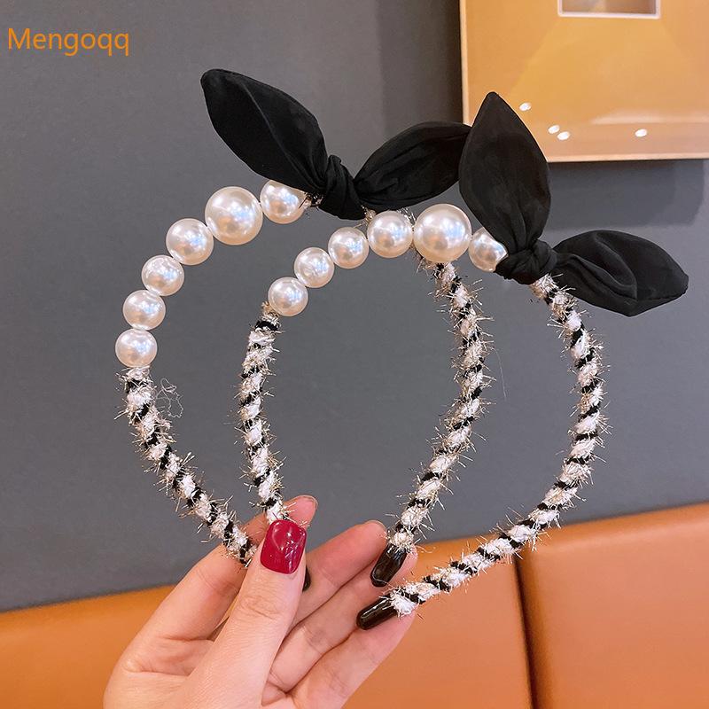 

Hair Accessories Korean CUTE Animals Ears Headband Small Fragrance Pearl Headwear Kids Baby Girl Hairwear Sweet Bow Headdress