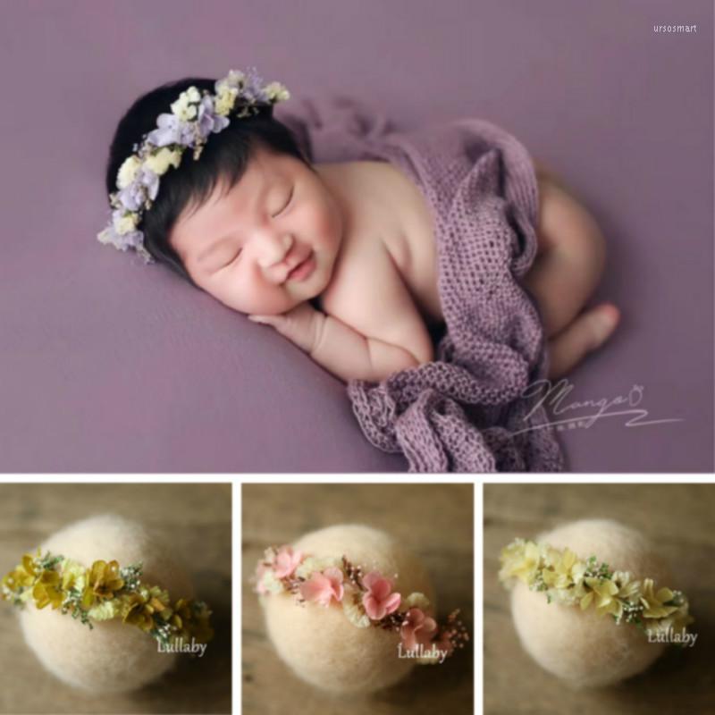 

Hair Accessories Baby Headband Dried Flower Hairband Born Pography Props Infant Shoot Floral Headwear Sweet Headdress