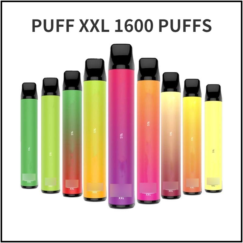 

Puff XXL Disposable Vape Pen e cigarette starter kit 1600 Puffs 30 colors Vaporizers Device Cartridges 6.5ml Pre-Filled 1000mAh Battery Original wholesale