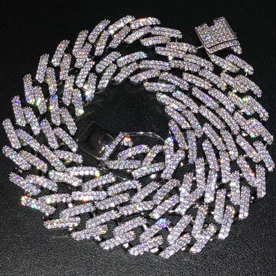

14mm 16 18 20 22 24 26 30Inches HipHop Cuban Chain Iced Out Bling Cubic Zircon Micro Pave Necklace291s