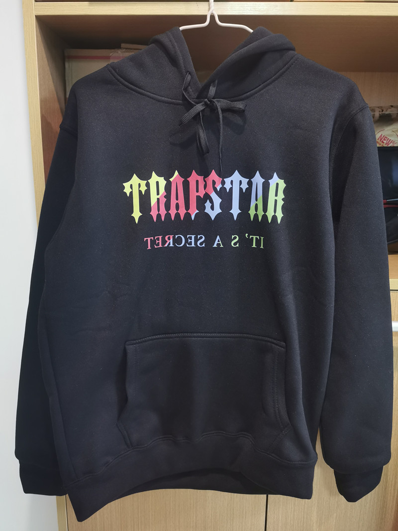 

Trapstar London Letter Print Sweatshirt Pullover Hoodie Men Women Hip Hop Cotton Tracksuit Fleece Clothing Unisex British Jacket Brand, Black
