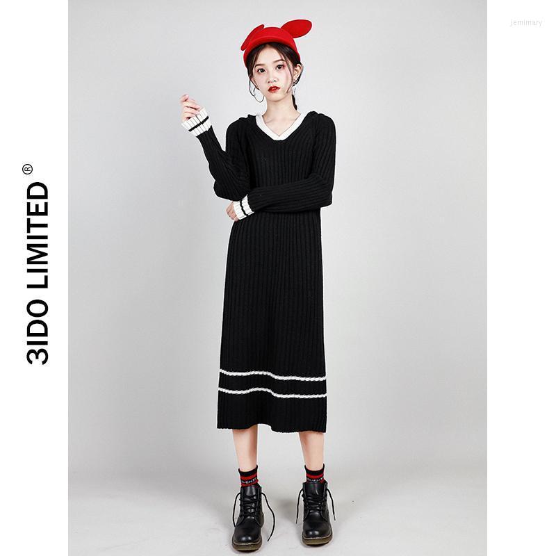 

Women's Sweaters Spring Women Dress Elegant 3idolimited Korean Color Contrast Stripe Long Skirt With Overcoat Jemi22, See chart