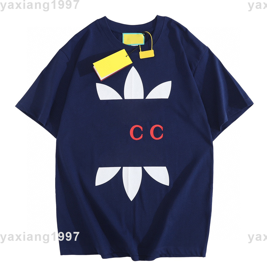 printemps et été nouvelle chemise coton de haute qualité Sweatshirts impression pantalons courts manches col rond panneau T-Shirt s-m-l-xl-xxl-xx