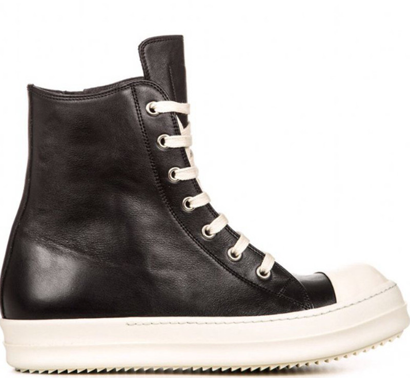 

2022SS High Top Genuine leather TPU sole athletics Boots Lace Up flat Trainer Hip Hop street rock punk Boot