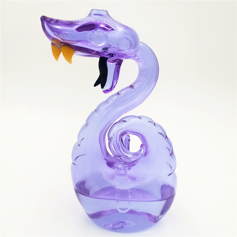 

Glass Water Bong Snake Shape Rig 10MM Female Joint Perc Hookah Bubbler pipe