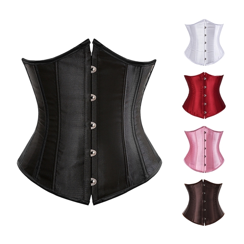 

SEXY Gothic Underbust Corset and Waist cincher Bustiers Top Workout Shape Body Belt Plus size Lingerie S 6XL 220617, Orange