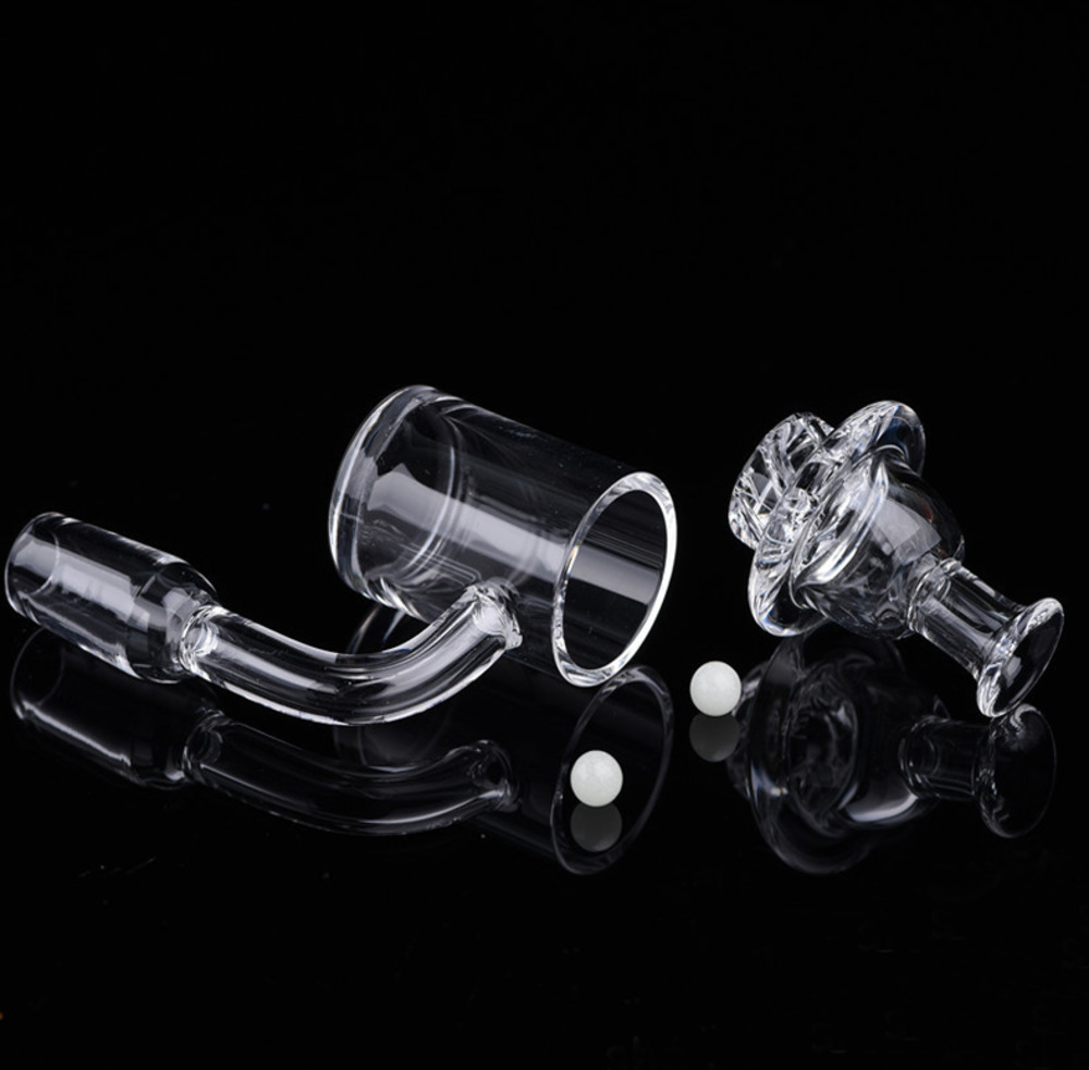 

Quality 25mm Flat Top Quartz Banger Nail with smoking Spinning Carb Cap and Terp Pearl for Water Bongs