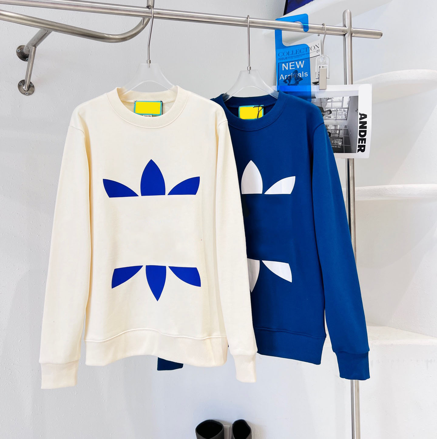 

New AOP jacquard letter knitted sweater in autumn / winter 2023acquard knitting machine e Custom jnlarged detail crew neck cotton ges3