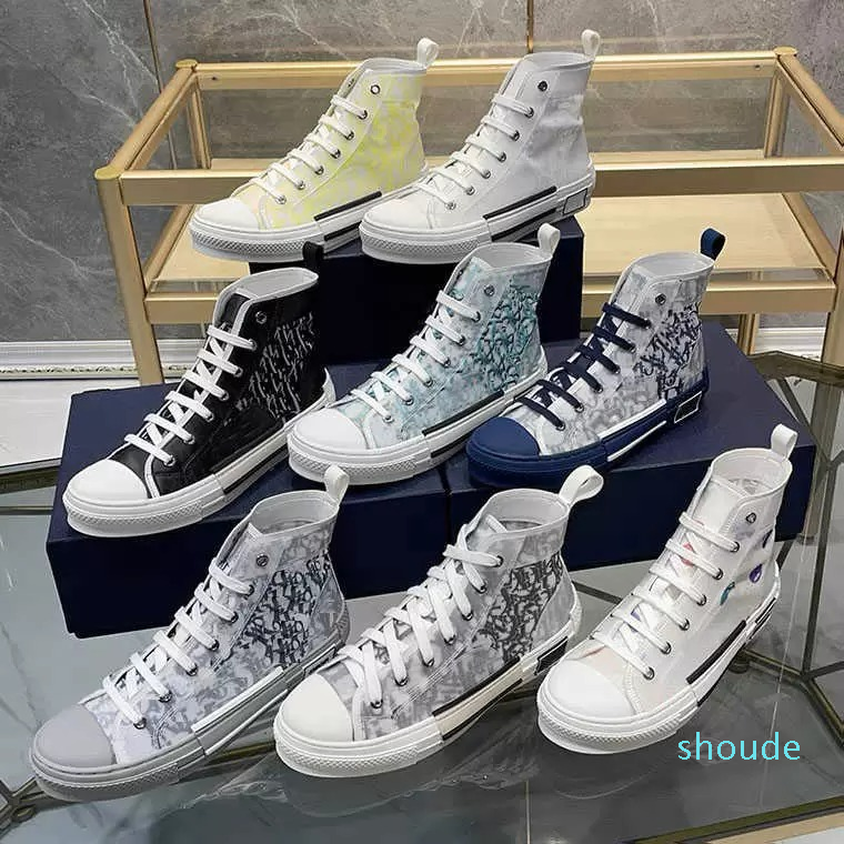 B23 Shoes Oblique Casual Shoes Technology Designer Trainers Sneakers High-Top sneaker White Black Canvas Men Women Breathable Outdoor Platfo