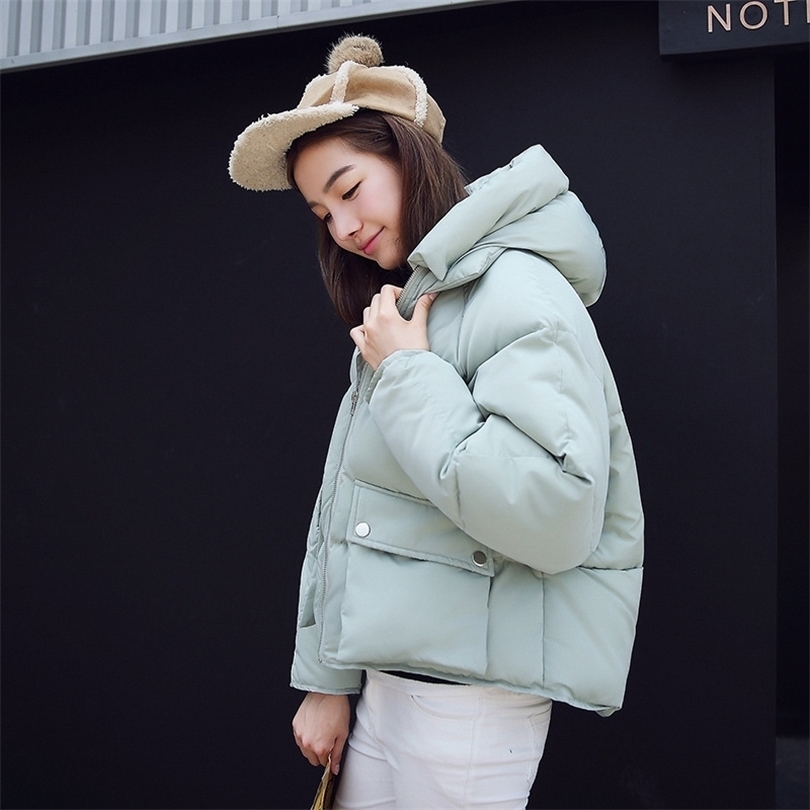 

2017 Women Basic Plus Size Female Coat Slim Autumn Winter Parkas Collar Outerwear Long Sleeve Casual Jackets Down Jacket x171119, Black