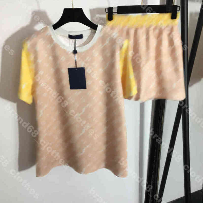 

summer women Cotton t shirt pants set logo print tracksuit luxury Short Sleeve t Shirts shorts two piece suit Elastic Waist Casual Sweatpants 5A female Apparel a1