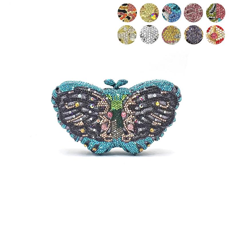 

Evening Bags Luxury Clutches Women Party Bag Diamonds Butterfly Crystal Purses Bridal Wedding Small, Color 3